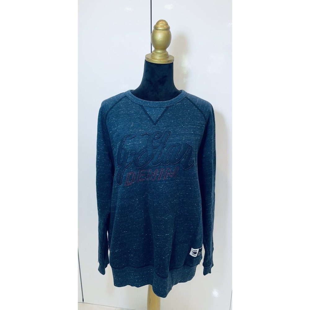 G Star RAW Navy Blue Men's Crewneck Sweatshirt Denim Size XL